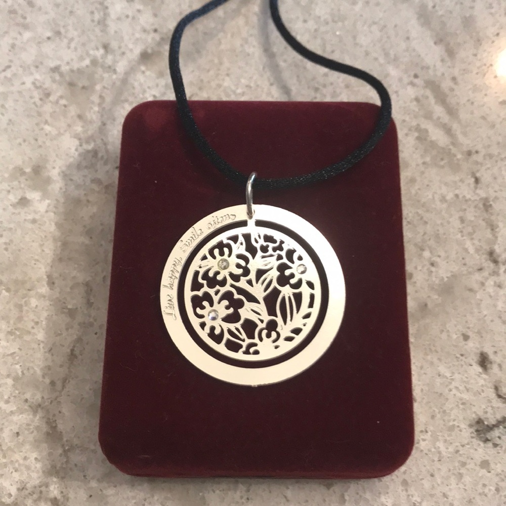 Live Happy, Smile Often pendant necklace